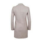 Adrina Krem Kadın Deri Trençkot