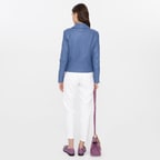 Adsilla Mavi Kadın Deri Ceket