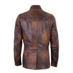 Adymn Kahve Erkek Vintage Deri Mont