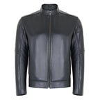 Agostino Siyah Erkek Deri Ceket