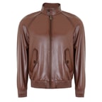 Akando Konyak Erkek Bomber Deri Ceket