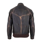 Akon Kahve Erkek Vintage Deri Mont