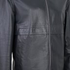 Alanzo Gri Erkek Çift Taraflı Bomber Deri Ceket