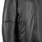 Alanzo Siyah Erkek Çift Taraflı Deri Bomber Ceket