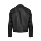 Albinia Siyah Kadın Deri Biker Ceket