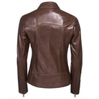 Alda Kadın Gömlek Yakalı Deri Ceket