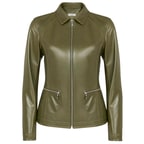 Alda Kadın Gömlek Yakalı Deri Ceket