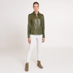 Alda Kadın Gömlek Yakalı Deri Ceket