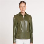 Alda Kadın Gömlek Yakalı Deri Ceket