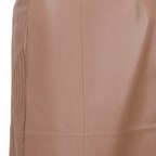 Aldene Kahve Kadın Uzun Deri Etek