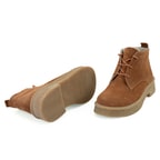 Alena Kahve Kadın Bağcıklı Süet Deri Bot