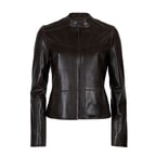 Alenna Kahve Kadın Deri Ceket