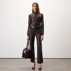 Alenna Kahve Kadın Deri Ceket