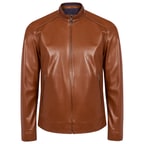 Aleron Erkek Çift Taraflı Deri Mont