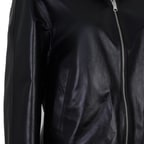 Alette Siyah Kadın Çift Taraflı Bomber Deri Ceket