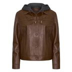 Alicia Konyak Kadın Deri Kapüşonlu Ceket