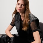 Alikae Siyah Kadın Deri Yelek