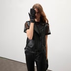 Alikae Siyah Kadın Deri Yelek