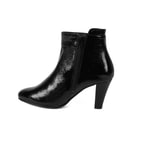 Aliza Siyah Kadın DesaComfort Fermuarlı Topuklu Deri Bot