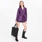 Aloha Mor Kadın Deri Ceket