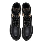 Alvar Siyah Kadın Monogram Deri Bot