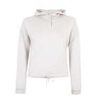 Amari Bej Kadın Deri Detaylı Kapüşonlu Sweatshirt