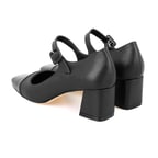 Amaris Siyah Kadın Topuklu Mary Jane Deri Klasik Ayakkabı