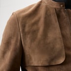 Ambrosi Kahve Erkek Bomber Süet Deri Ceket