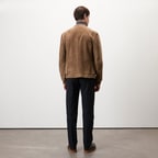 Ambrosi Kahve Erkek Bomber Süet Deri Ceket