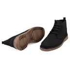 Amelas Siyah Erkek Deri Bot