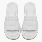 Amelie Beyaz Kadın Puffer Kapitone Terlik