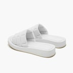 Amelie Beyaz Kadın Puffer Kapitone Terlik