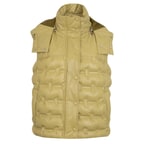 Anitra Kadın Kapüşonlu Puffer Deri Yelek