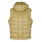 Anitra Kadın Kapüşonlu Puffer Deri Yelek