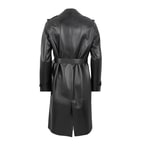 Annily Siyah Kadın Deri Trençkot