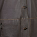 Anoki Haki Erkek Çift Taraflı Süet Deri Mont