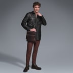 Anton Siyah Erkek Deri Kaban