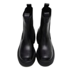 Anton Siyah Kadın Yandan Lastikli Deri Bot