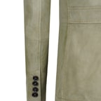 Antonin Yeşil Erkek Süet Safari Deri Ceket