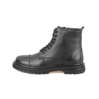 Antonio Siyah Erkek Fermuarlı Deri Bot