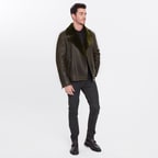 Ariance Yeşil Erkek Kürk Mont