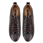 Arthur Kahve Erkek Piton Baskılı Deri Spor Ayakkabı