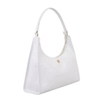 Aspen Beyaz Kadın Kroko Baskılı Deri Omuz Çantası