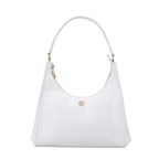 Aspen Beyaz Kadın Kroko Baskılı Deri Omuz Çantası