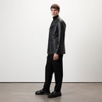 Auburn Siyah Erkek Deri Blazer Ceket