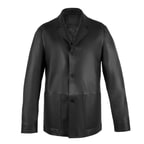 Auburn Siyah Erkek Deri Blazer Ceket