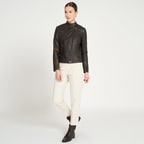 Audrey Kahve Kadın Deri Ceket