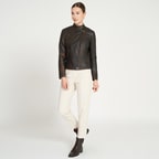 Audrey Kahve Kadın Deri Ceket