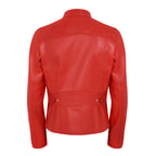 Audrey Kırmızı Kadın Deri Mont