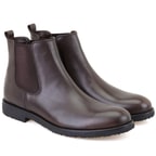 Aulia Kahve Erkek Lastikli Deri Chelsea Bot